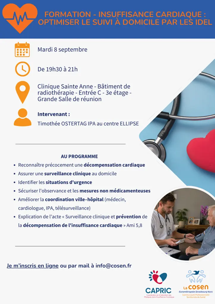 Formation Insuffisance cardiaque optimiser le suivi à domicile par les IDEL